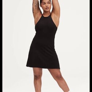 Girlfriend Collective Black Mini workout Dress with shorts